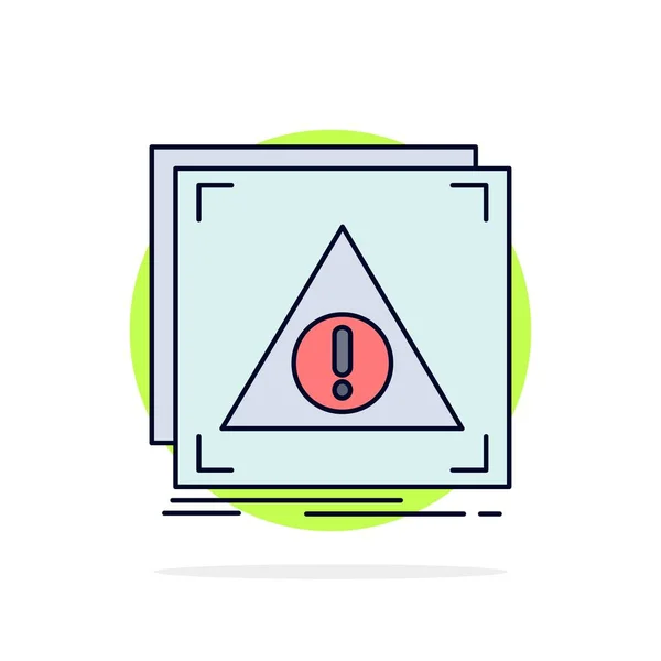 Error, Application, Denied, server, alert Flat Color Icon Vector — Stock Vector
