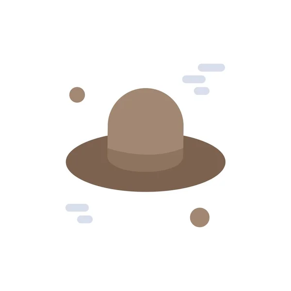 Şapka Şapka Kanada Düz Renk Simgesi Vektör Simgesi Afiş Şablonu — Stok Vektör