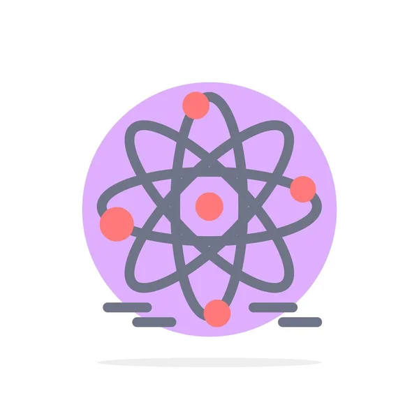 Átomo, Educação, Abstrato Nuclear Círculo Fundo Cor plana I —  Vetores de Stock