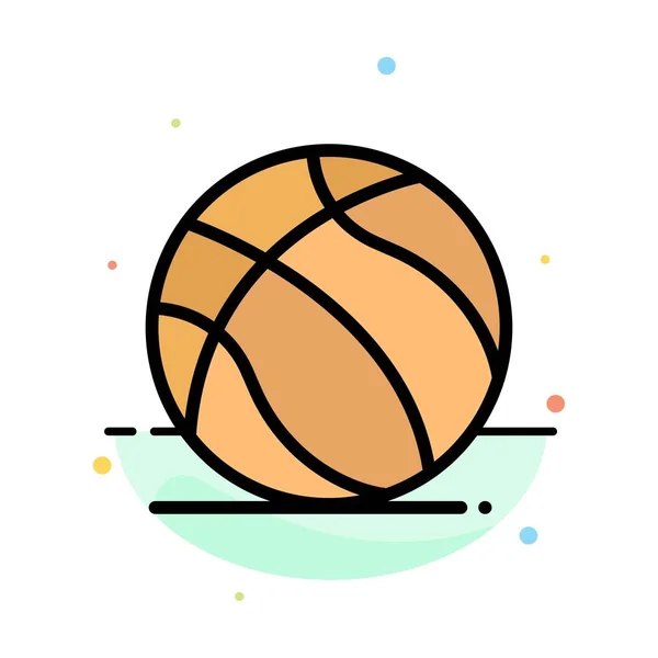 Futebol, Bola, Americano, Usa Abstract Flat Color Icon Template — Vetor de Stock