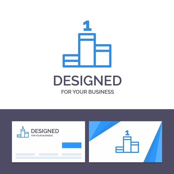 Творча візитна картка та шаблон позиції логотипу, успіх, ACHI — стоковий вектор