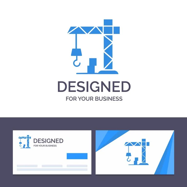 Cartão de visita criativo e modelo de logotipo Arquitetura, Construção — Vetor de Stock