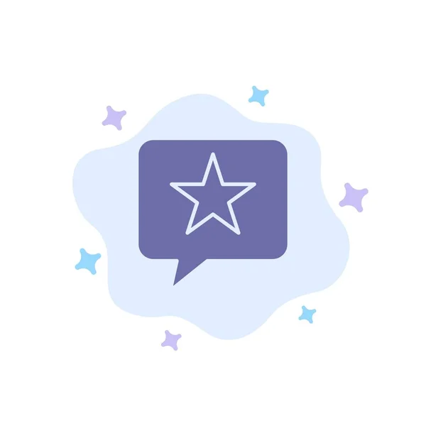 Chat, Favorite, Message, Star Blue Icon on Abstract Cloud Backgr — Stock Vector