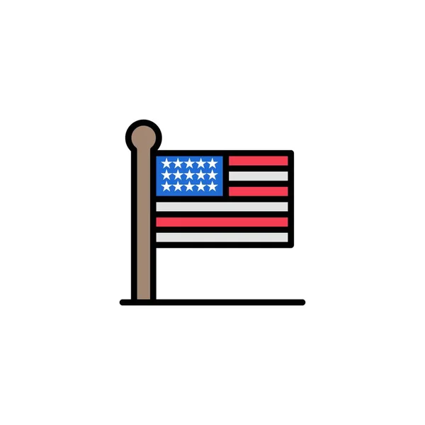 标志，美国，美国，乌萨商业标志模板。平面颜色 — 图库矢量图片