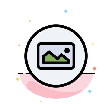 Resim, Fotoğraf, Temel, Ui Soyut Düz Renk Simgesi Şablonu