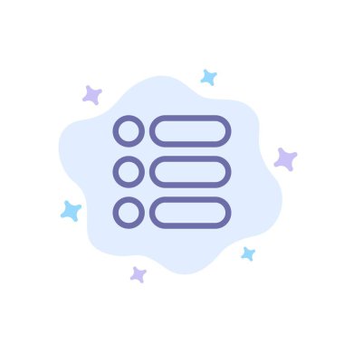 Liste, görev, metin, soyut bulut arka planda mavi simge yaz