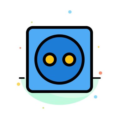 Plug Board, Eko, Enerji, Güç Soyut Düz Renk Simgesi Şablonu