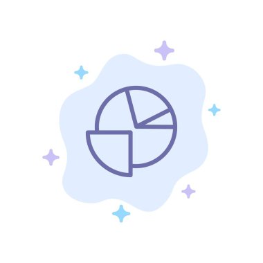 Soyut Bulut Backgro'da Analitik, Grafik, Pasta, Grafik Mavi Simgesi