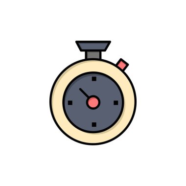 Pusula, Zamanlayıcı, Zaman, Otel Düz Renk Simgesi. Vektör simgesi afiş