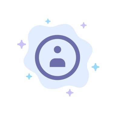 Arayüz, navigasyon, soyut bulut Backgrou üzerinde Kullanıcı mavi simgesi