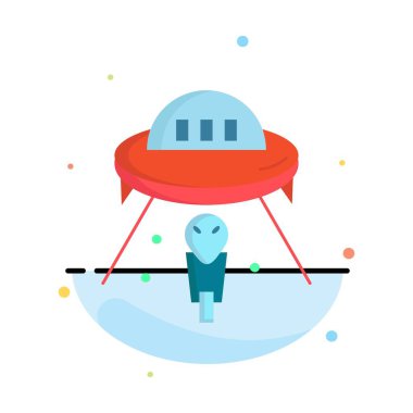 alien, uzay, ufo, uzay gemisi, mars Düz Renk Simge Vektör