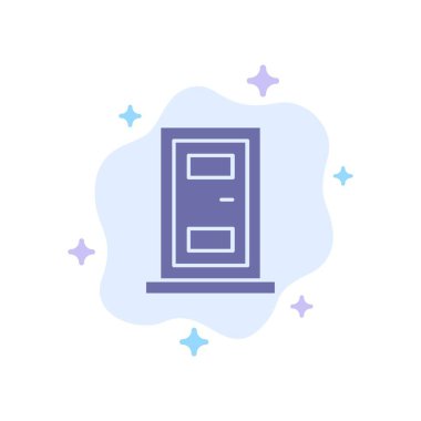 Soyut Bulut Arka Planda İnşaat, Kapı, Ev Mavisi Simgesi