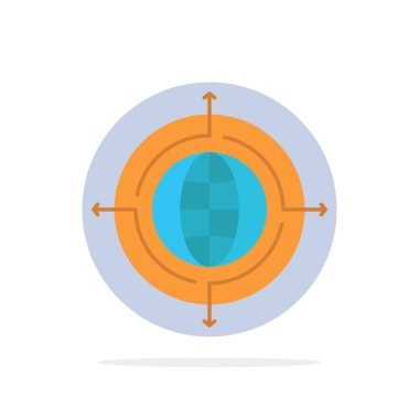 Küre, Odak, Hedef, Bağlı Soyut Daire Arka Plan Düz 