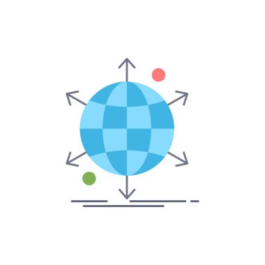 iş, Uluslararası, net, ağ, Web düz renk simgesi vecto