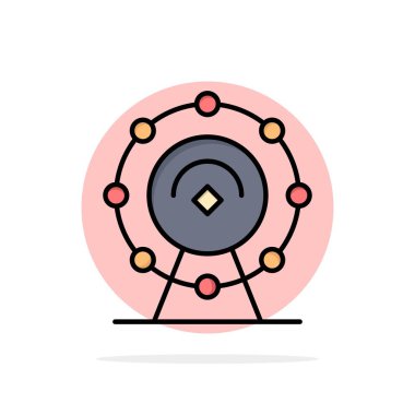 Tarayıcı, Wifi, Servis, Otel Soyut Daire Arka Plan Düz co