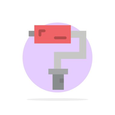 Boya silindir, fırça, ressam, alet soyut daire arka plan fl