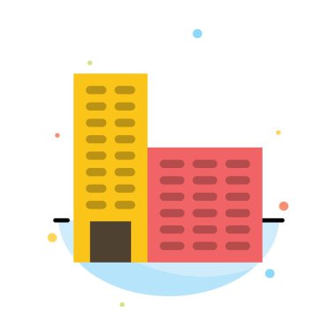 Mimarlık, Bina, İnşaat Soyut Düz Renk Simgesi Te