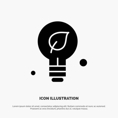 Ekoloji, Çevre, Yeşil, Fikir katı Gph Icon vektör