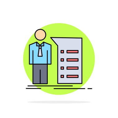 İş, açıklama, grafik, toplantı, sunum Düz Renk I