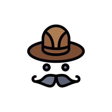 Kap, Şapka, Kanada Düz Renk Simgesi. Vektör simgesi afiş Şablonu