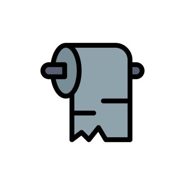 Temizlik, Kağıt, Doku Düz Renk Simgesi. Vektör simgesi afiş Tem