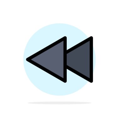 Ok, Geri, Ters, Geri Sarma Soyut Daire Arka Plan Düz col