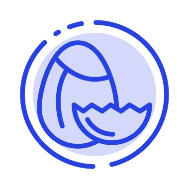 Yumurta, Doğa, Paskalya Mavisi Noktalı Çizgi Simgesi