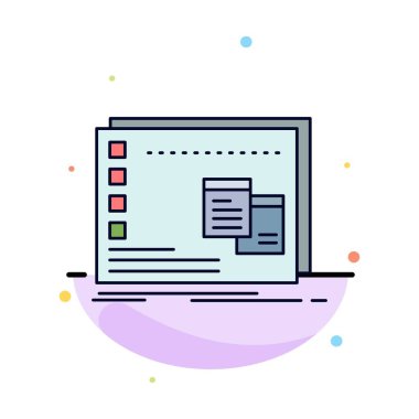 Pencere, Mac, operasyonel, işletim sistemi, program Düz Renk Simgesi Vektör