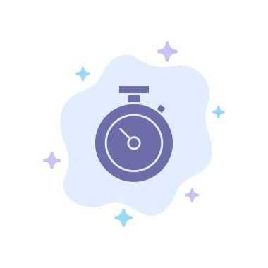 Zamanlayıcı, Kronometre, İzle, Soyut Bulut Backgr'de Zaman Mavisi Simgesi