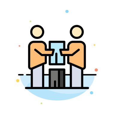 İş, İşbirliği, Ortaklar, Ortaklık, Takım Soyut Düz