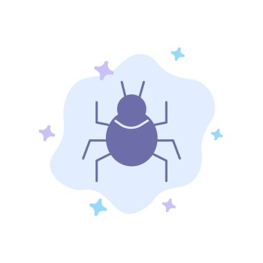 Soyut Bulut Backgroun Üzerinde Hata, Doğa, Virüs, Hint Mavi Simge