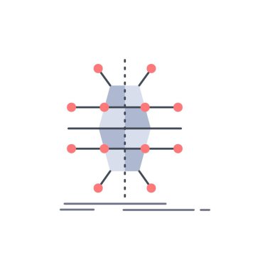 Dağıtım, ızgara, altyapı, ağ, akıllı Düz Renk Ic