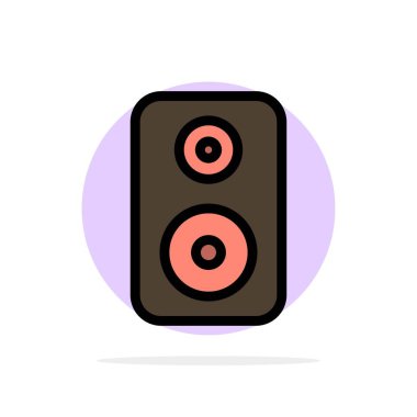 Hoparlör, Woofer, Laud Soyut Daire Arka Plan Düz renk Simgesi