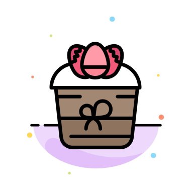 Hediye, Dekorasyon, Paskalya, Çiçek, Bitki Soyut Düz Renk Simgesi