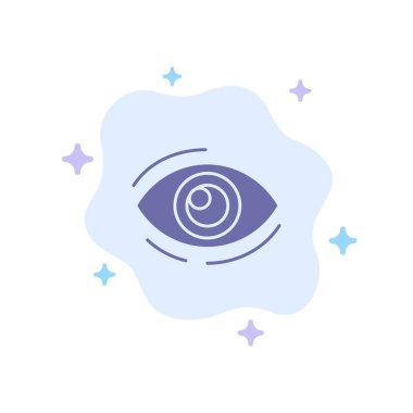 Göz, Bul, Bak, Bak, Ara, Bak, Abstrac'ta Mavi Simgeyi Görüntüle