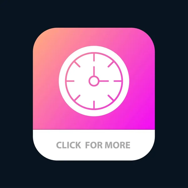 Alarma, Reloj, Cronómetro, Botón de aplicación móvil de tiempo. Android e IOS — Archivo Imágenes Vectoriales