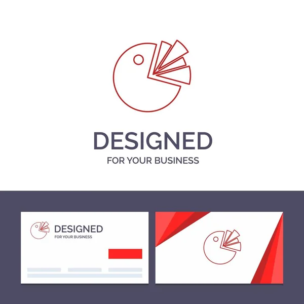 Creative Business Card Logo Template Pie Chart Presentation Diagram Vector — Stock Vector
