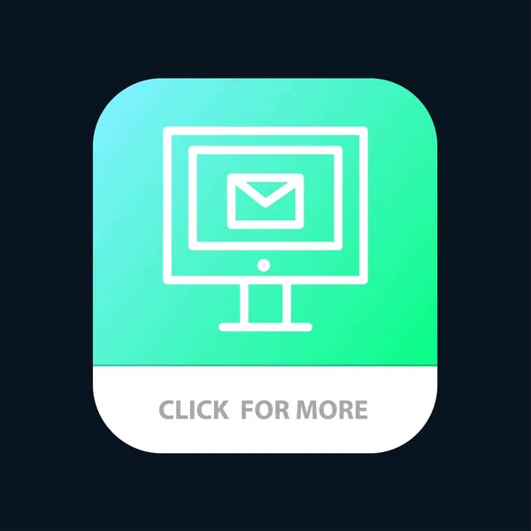 Ordinateur, Courrier, Chat, Service Mobile App Button. Android et IOS — Image vectorielle