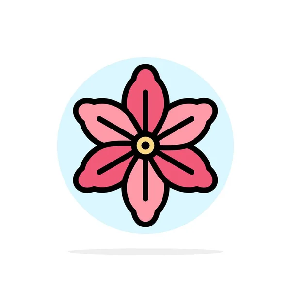 Fleur, Floral, Nature, Printemps Résumé Cercle Fond Plat c — Image vectorielle