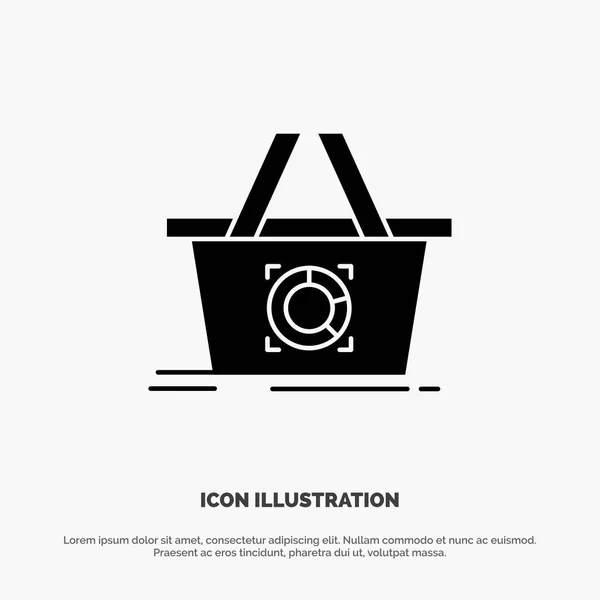 Cart, Add To Cart, Basket, Shopping solid Glyph Icon vector — Stock Vector