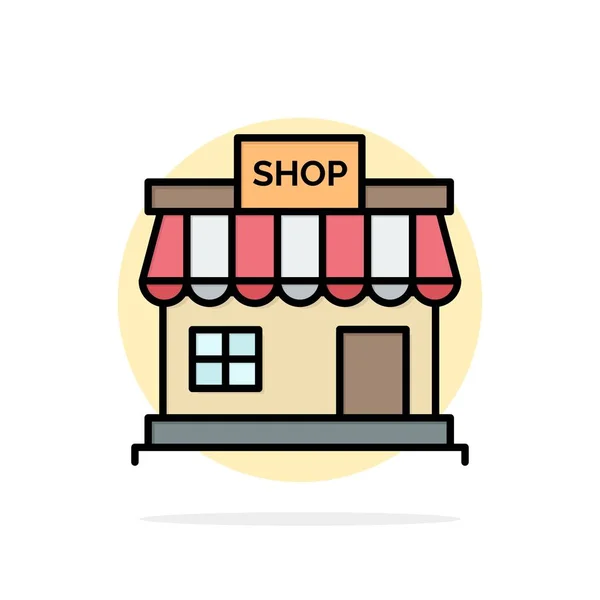 Shop, Shop, Online, Shop, Markt Abstract Circle Hintergrund Fl — Stockvektor
