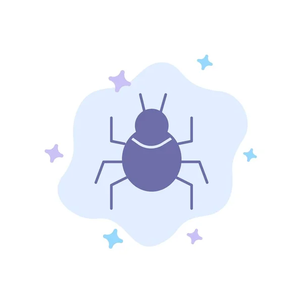 Bug, Naturaleza, Virus, Icono azul indio en la nube abstracta Backgroun — Vector de stock