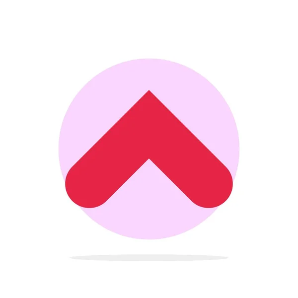 Pfeil, Pfeile, oben, Zeichen abstrakten Kreis Hintergrund flache Farbe ic — Stockvektor
