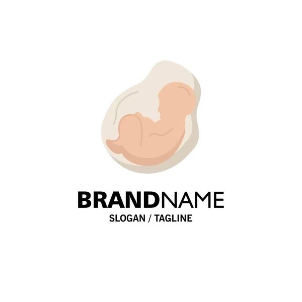 Baby, těhotenství, březí, porodnictví, plod plochý barevný symbol vec — Stockový vektor