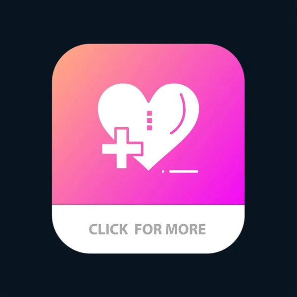Liebe, Gesundheit, Krankenhaus, Herzpflege mobile App-Taste. androi — Stockvektor