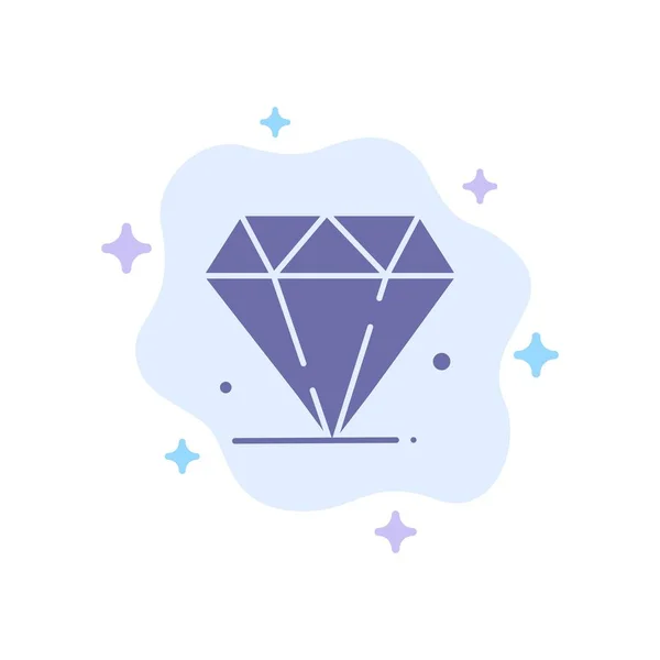 Diamant, Juwel, Madrigalblaues Symbol auf abstraktem Wolkenhintergrund — Stockvektor