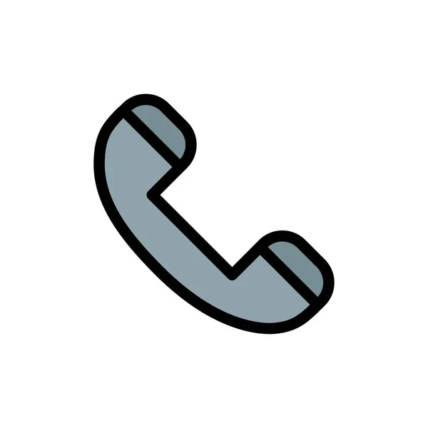 Llamada, Contacto, Teléfono, Teléfono Icono de Color Plano. Icono del vector ba — Vector de stock