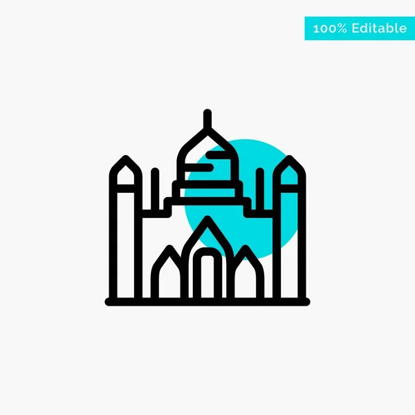 Aurangabad Fort, Bangladesh, Daca, Lalbagh turquesa punto culminante — Vector de stock