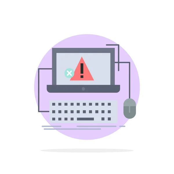 Bilgisayar, kilitlenme, hata, başarısızlık, sistem düz renk simge vektör