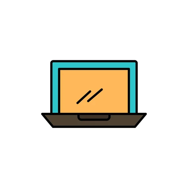 Computer, Desktop, Gerät, Hardware, PC flache Farbe Symbol. Vektor — Stockvektor